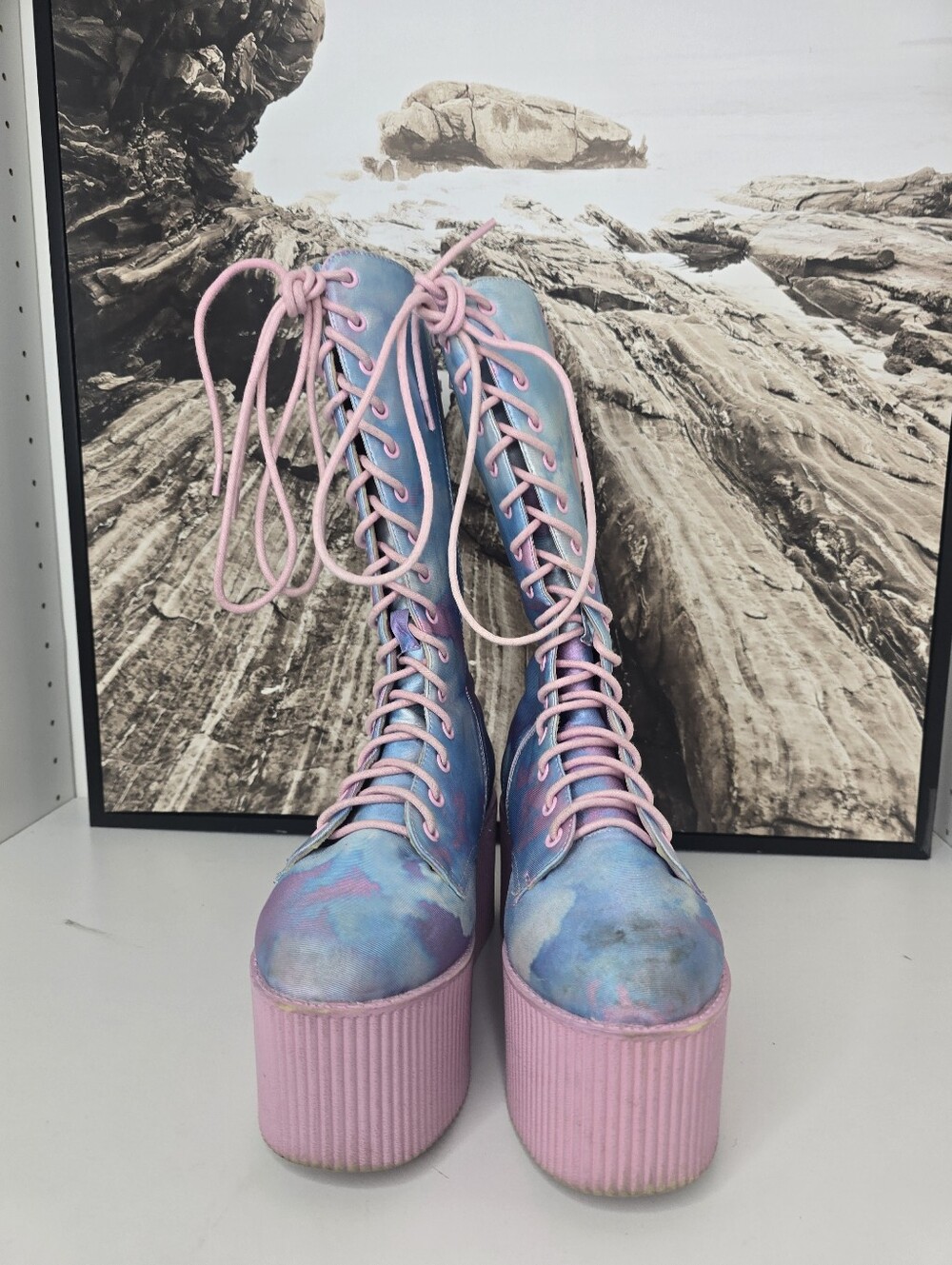Dolls Kill Yru Pastel Qloud Platform Boots - Picture 4 of 8